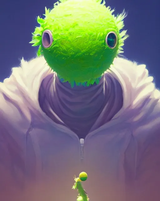 Prompt: highly detailed vfx portrait of a character of a tennis ball monster stephen bliss, unrealengine, greg rutkowski, loish, rhads, beeple, makoto shinkai and lois van baarle, ilya kuvshinov, rossdraws, tom bagshaw,