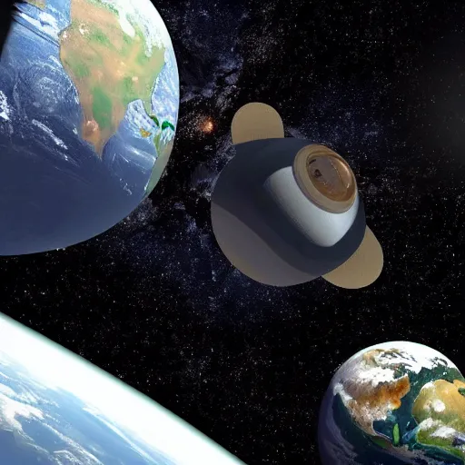 Image similar to photo of big chungus in space next to the planet Earth, realistic highly-detailed