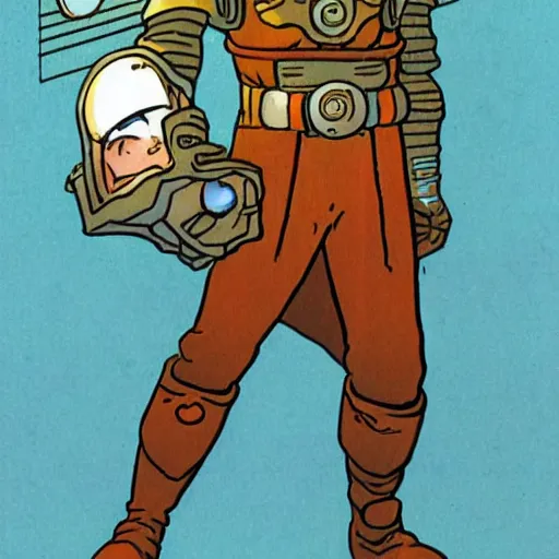 Image similar to space warrior incal from steampunk science fiction