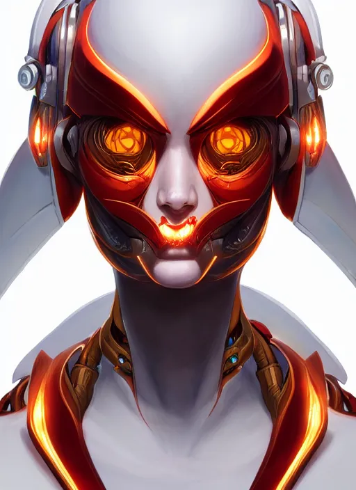 Prompt: portrait of a cyborg phoenix by Artgerm, biomechanical, hyper detailled, trending on artstation