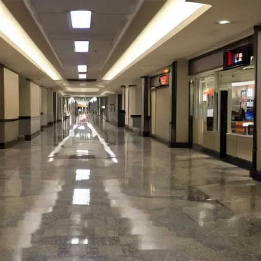 Prompt: mall hallway, craigslist photo