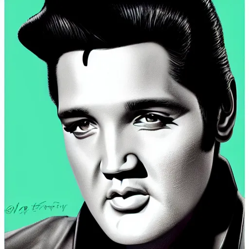 Image similar to Elvis Presley poster trending on art station 8k