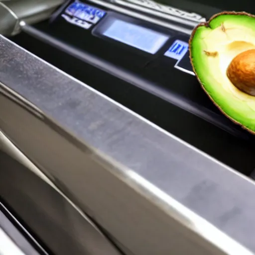Prompt: nickocado avocado struggling to run on a treadmill