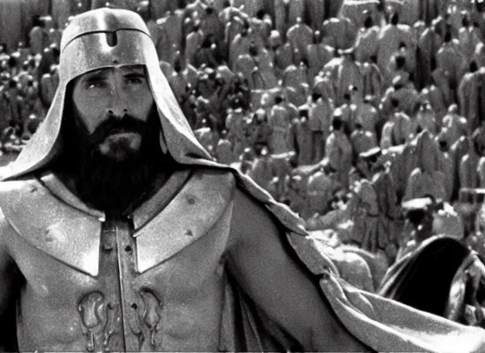 Image similar to film still of Christian Bale as Judah Ben-Hur in Ben Hur 1959