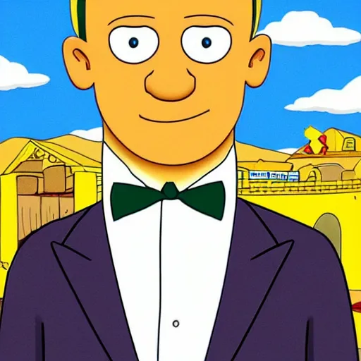 Prompt: daniel craig as james bond in the simpsons