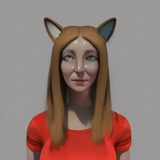 Image similar to catgirl, blender