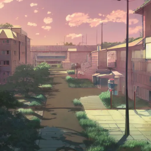 Prompt: Imaginary Number District, Academic City, Anime scenery concept art by Makoto Shinkai