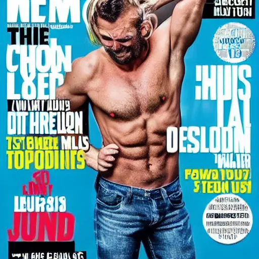 Image similar to Joe Bien Gigachad in the cover of Men's Health