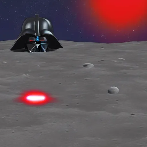 Prompt: darth vader removing his mask for the first time indie moon photo - realistic 4 k