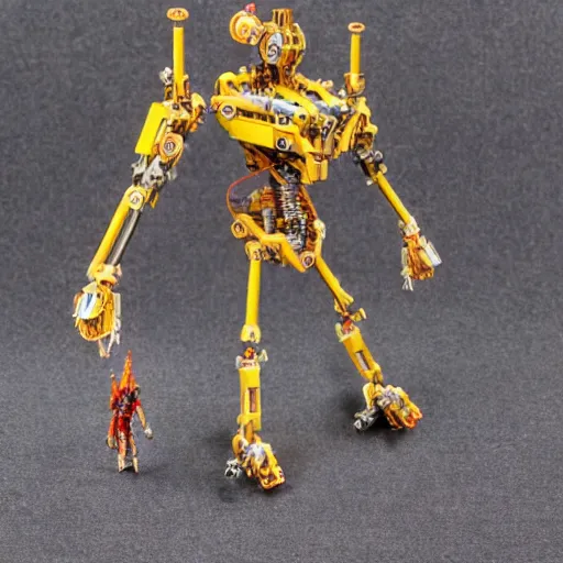 Image similar to ultra high detailed mechanical bot constructed from tiny Match sticks in a epic scenario from guardians of the galaxy, from pacific rim