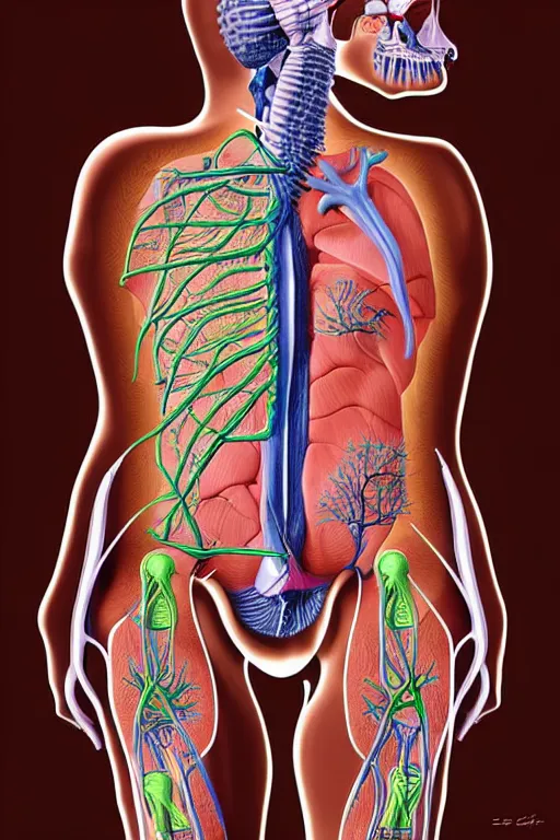 Image similar to psychedelic anatomically accurate labeled medical diagram of centaur, intricate parts, fine details, hyper realistic, elegant minimalism, by seichen, surreal