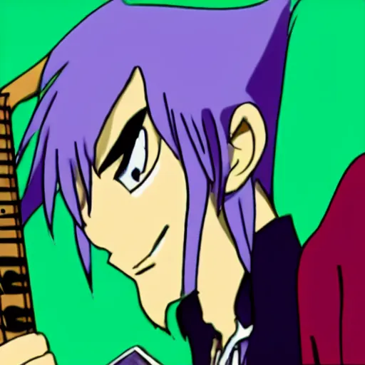 Prompt: A screenshot of Kurt Cobain in Panty & Stocking