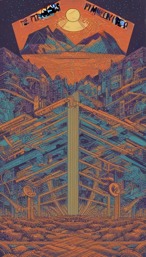 Image similar to the two complementary forces that make up all aspects and phenomena of life, by dan Mumford