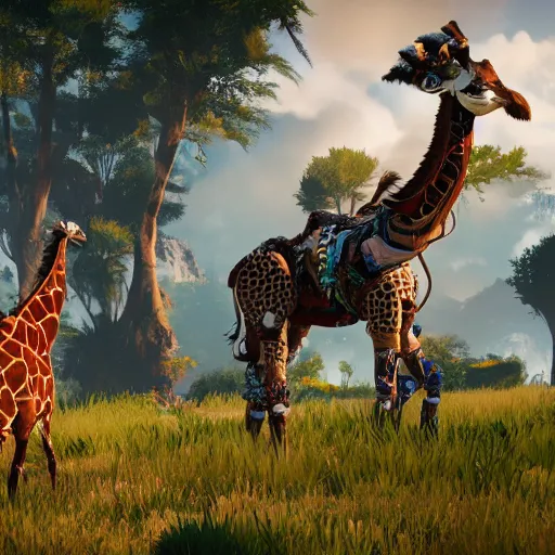 Image similar to Horizon Zero Dawn giraffe