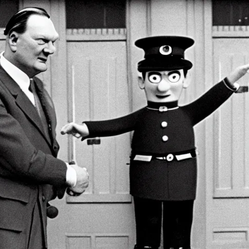 Image similar to herman goering in postman pat, bbc