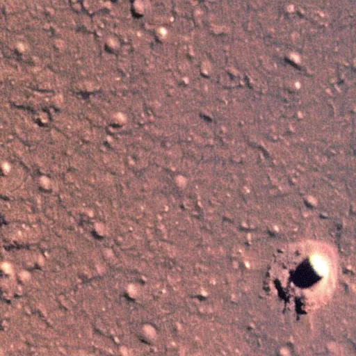 Prompt: wispy virgin mary image in mars soil