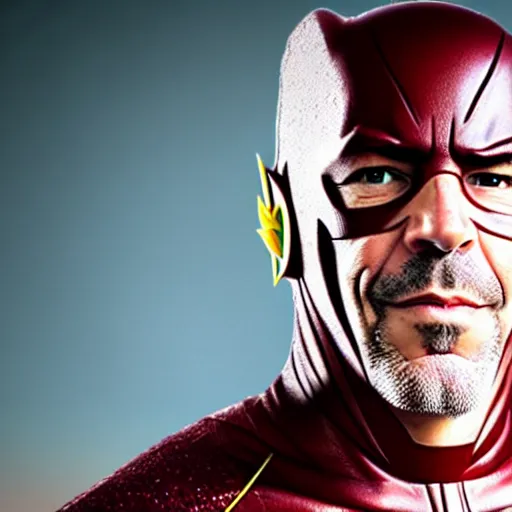 Image similar to jeffrey epstein as the flash, 8 k