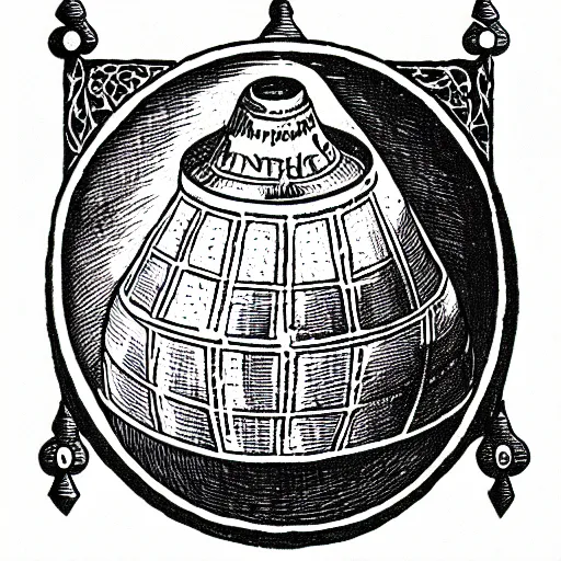 Image similar to philosopher's stone, alchemical engraving