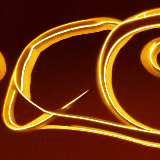 Image similar to glowing golden infinity symbol unreal engine