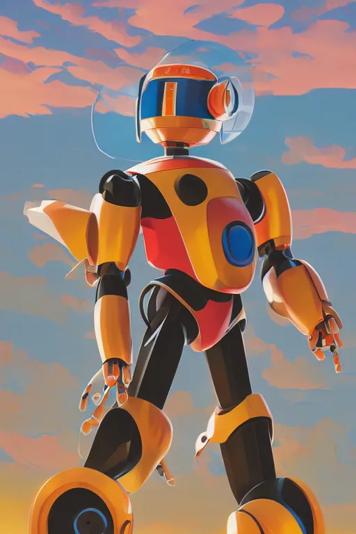 Image similar to metabots medabots medarotto medarot robot minimalist comics helmet mask neon cybereye, behance hd by jesper ejsing, by rhads, makoto shinkai and lois van baarle, ilya kuvshinov, rossdraws global illumination ray tracing hdr radiating a glowing aura