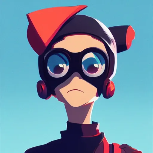 Image similar to face icon stylized minimalist flcl, loftis, cory behance hd by jesper ejsing, by rhads, makoto shinkai and lois van baarle, ilya kuvshinov, rossdraws global illumination