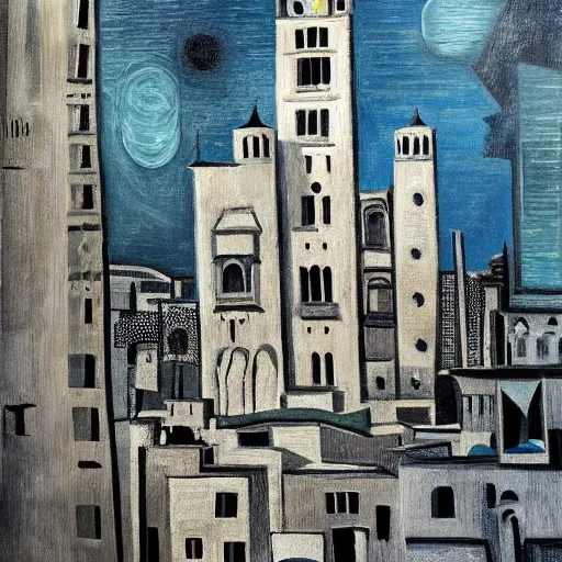 Prompt: intricate five star the tower by pablo picasso, oil on canvas, hdr, high detail, photo realistic, hyperrealism, matte finish, high contrast, 3 d depth, centered, masterpiece, vivid and vibrant colors, enhanced light effect, enhanced eye detail, artstationhd