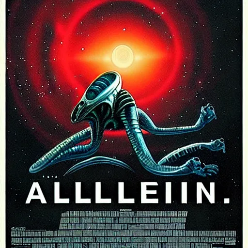 Image similar to alien poster art by imagine effects