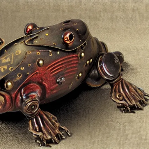 Image similar to steampunk axolotl
