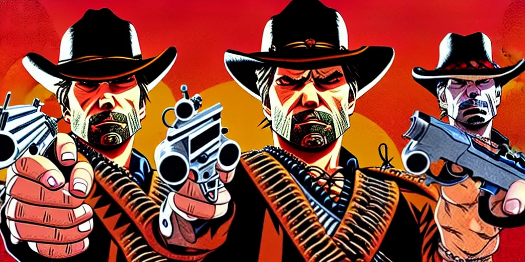 Image similar to complexity, detailed ultra sharp, beautiful woman sheriff, global lighting, theme western saloon, booze, revolver, cigars, sheriff sitting in saloon, fibonacci eyes, red dead redemption game, detailed faces, clean face, yoshihiro togashi style.