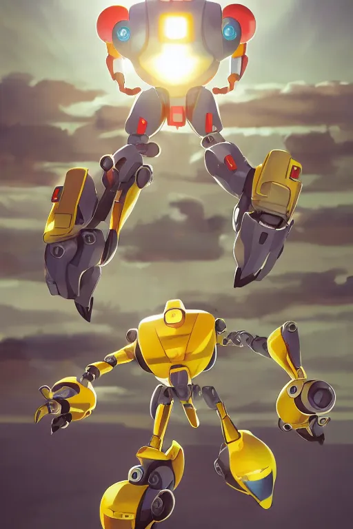 Image similar to metabots medabots medarotto medarot robot minimalist comics, behance hd by jesper ejsing, by rhads, makoto shinkai and lois van baarle, ilya kuvshinov, rossdraws global illumination ray tracing hdr radiating a glowing aura