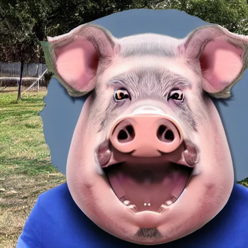 Image similar to scott morrison pig hybrid man boar creature