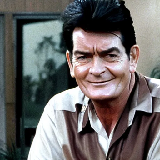 Image similar to charlie sheen in bonanza