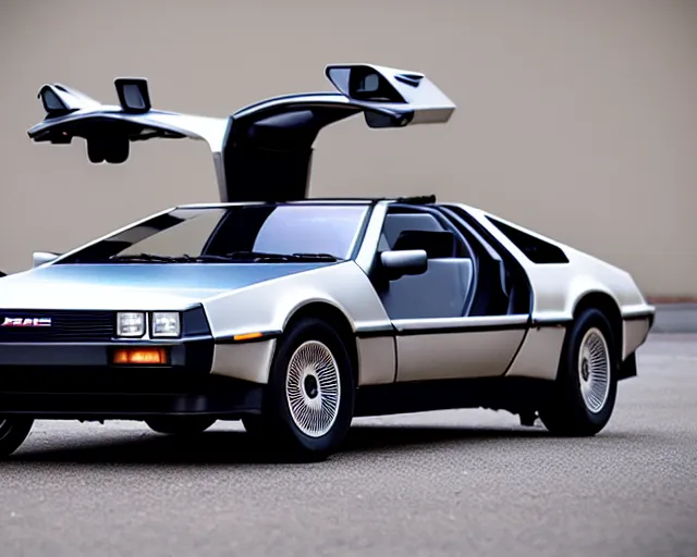 Image similar to new prototype delorean, dslr