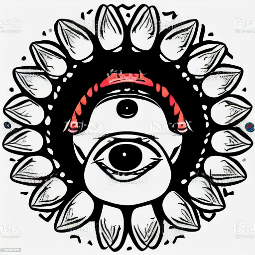 Prying Open My Third Eye, Sticker Design, Vector Art, | Stable ...