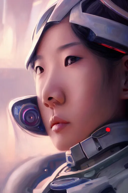 Image similar to portrait futuristic asian airforce girl, looking at the camera, expressive pose, symmetrical face, in future airport rooftop , sci-fi, fantasy, intricate, very very beautiful, elegant, human anatomy, neon light, highly detailed, digital painting, artstation, concept art, smooth, sharp focus, illustration, art by tian zi and WLOP and alphonse mucha