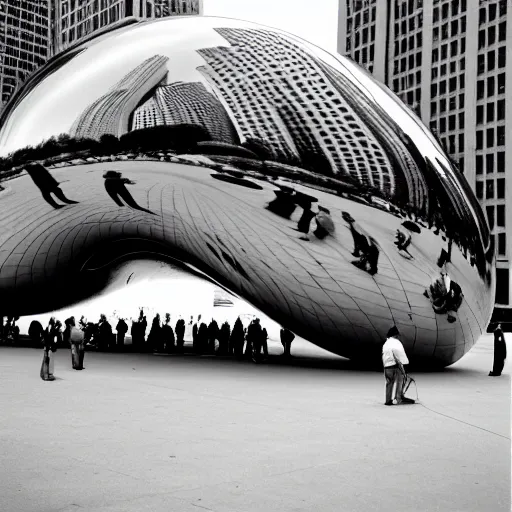 Image similar to award - winning photos of the chicago bean as a stringed bean, incredibly detailed, kodak film, 5 0 mm