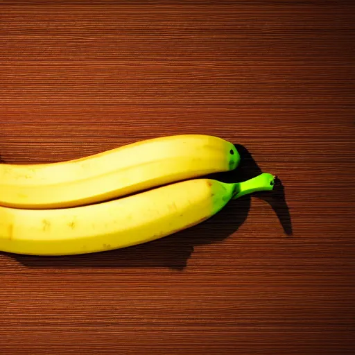 Prompt: banana on a table kitchen background 3D render cinema 3D