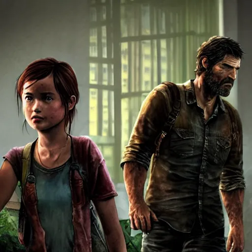 Image similar to the last of us, comic book panel, dc comics