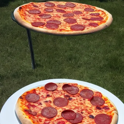 Image similar to the sun melting a pizza