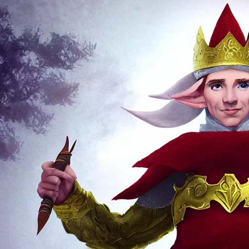 Prompt: elf king, trending in artstation