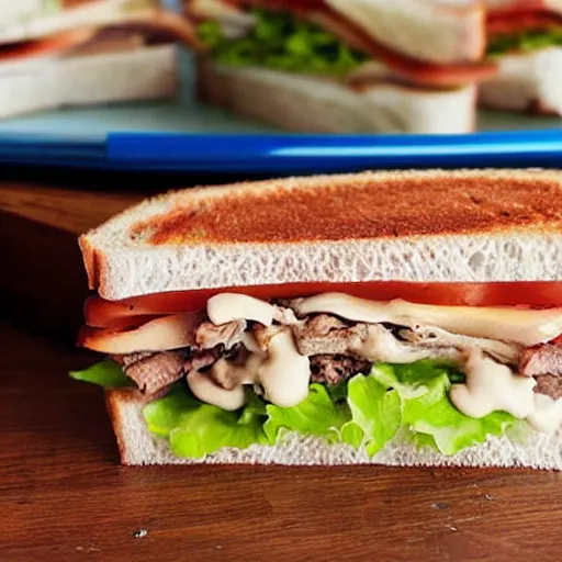 Prompt: a bone sandwich, cookbook photo