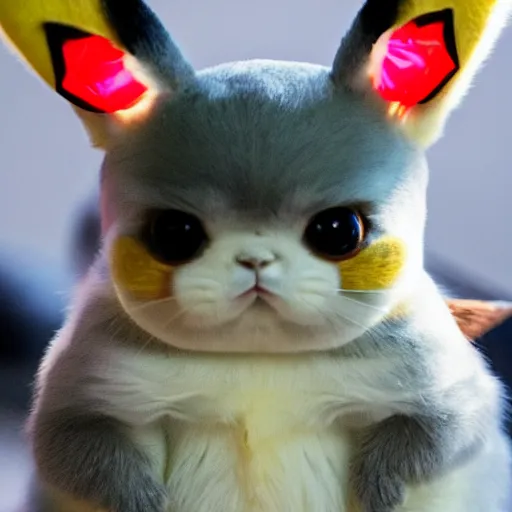 Prompt: real life pikachu, professional photography, national geographic