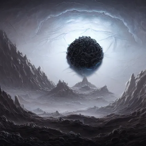 Image similar to depiction of yog - sothoth, dark colour, matte painting, concept art, highly detailed