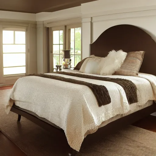 Image similar to award-winning catalog photo headboard in the shape of a fireplace mantel master bedroom