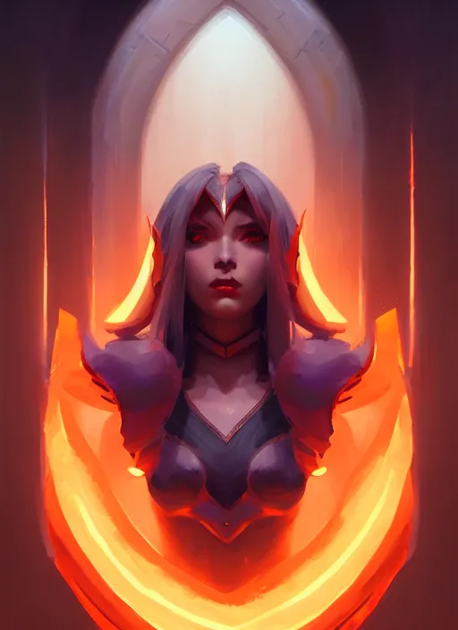 Prompt: symmetry!! portrait of beautiful female character elipse knight sejuani, league of legends art, dark atmosphere, orange fire, glowing lights!! intricate, elegant, highly detailed, digital painting, artstation, concept art, smooth, sharp focus, illustration, art by julian del rey and greg rutkowski