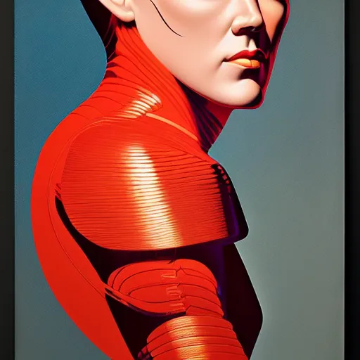 Image similar to portrait soft light, by james jeans frank mccarthy and killian eng, inspired by flash gordon, paintbrush and screen print, fine, sharp detail