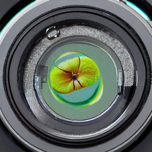 Image similar to apple high detailed photo 4 k microscope