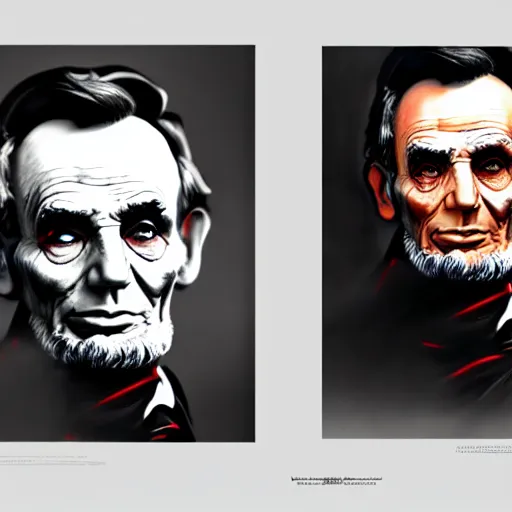Prompt: abraham lincoln as emperor palpatine, digital painting, extremely detailed, 4 k, intricate, brush strokes, mark arian, artgerm, bastien lecouffe - deharme