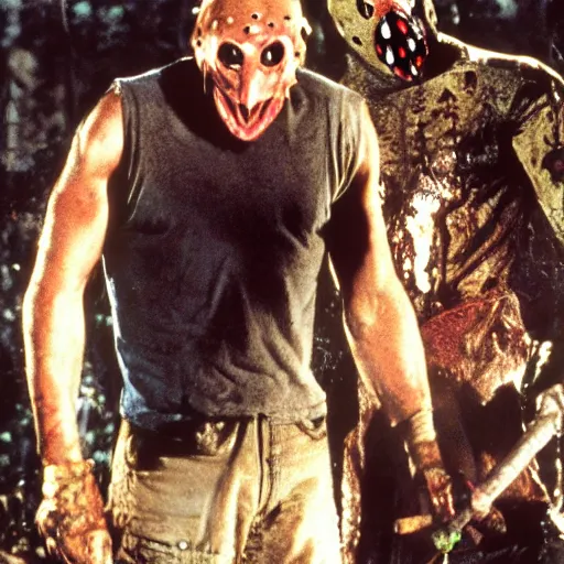 Image similar to ernest p worrell vs jason voorhees