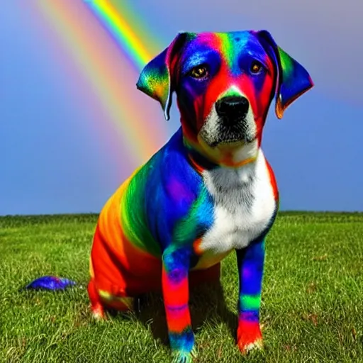 Image similar to a rainbow dog